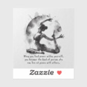 Waterverf Yoga Reiki One-Legged King Pigeon Pose Sticker (Vel)