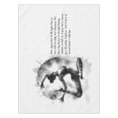 Waterverf Yoga Reiki One-Legged King Pigeon Pose Tafelkleed (Voorkant)