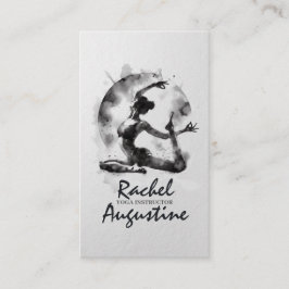 Waterverf Yoga Reiki One-Legged King Pigeon Pose Visitekaartje