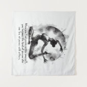 Waterverf Yoga Reiki One-Legged King Pigeon Pose Wandkleed (Voorkant (horizontaal))