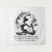 Waterverf Yoga Reiki One-Legged King Pigeon Pose Wandkleed (Voorkant)