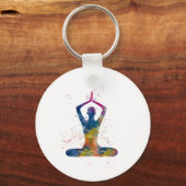 waterverf yoga sleutelhanger (Voorkant)