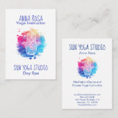 *~* Waterverf Yoga Spa Hamsa Hand Visitekaartje (Voorkant / Achterkant)