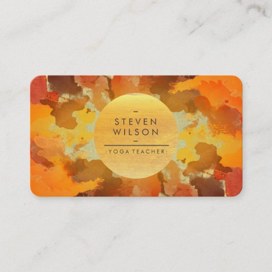 Waterverf Yoga Teacher Holistic  Art Visitekaartje (Voorkant)