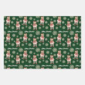 Waterverf Yorkie Snowflake Custom Christmas Inpakpapier Vel (Voorkant 3)