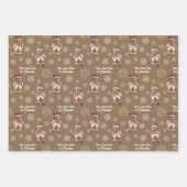 Waterverf Yorkie Snowflake Custom Christmas Inpakpapier Vel (Voorkant 2)