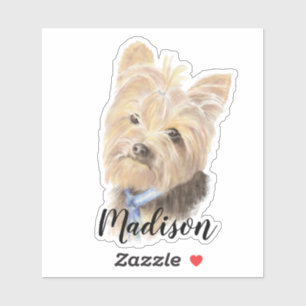 Waterverf Yorkshire Terrier Dog Pet Sticker
