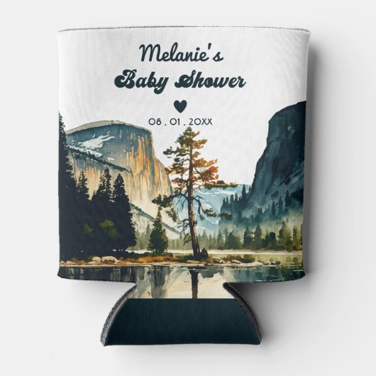 Waterverf Yosemite National Park Baby shower ca Blikjeskoeler (Voorkant)