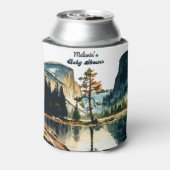 Waterverf Yosemite National Park Baby shower ca Blikjeskoeler (Blikje Achterkant)