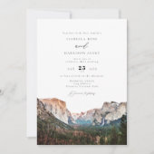 Waterverf Yosemite National Park Skyline Wedding Kaart (Voorkant)