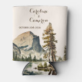 Waterverf Yosemite National Park Wedding Ca US Blikjeskoeler (Voorkant)