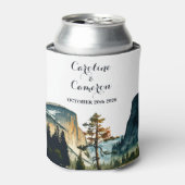 Waterverf Yosemite National Park Wedding Ca US Blikjeskoeler (Blikje Voorkant)