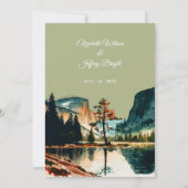 Waterverf Yosemite National Park Wedding Ca US I Kaart (Achterkant)