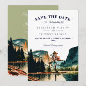 Waterverf Yosemite National Park Wedding Ca US I Kaart (Voorkant / Achterkant)