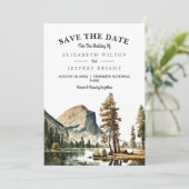 Waterverf Yosemite National Park Wedding Ca US I Kaart (Staand voorkant)