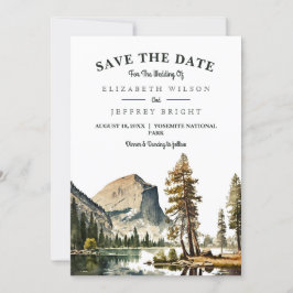 Waterverf Yosemite National Park Wedding Ca US I Kaart