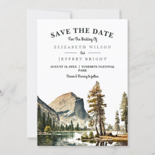 Waterverf Yosemite National Park Wedding Ca US I Kaart