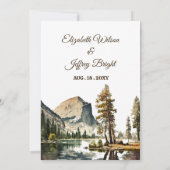 Waterverf Yosemite National Park Wedding Ca US I Kaart (Achterkant)