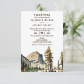 Waterverf Yosemite National Park Wedding Ca US I Kaart (Staand voorkant)
