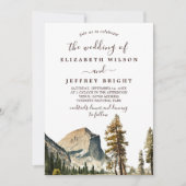 Waterverf Yosemite National Park Wedding Ca US Kaart (Voorkant)