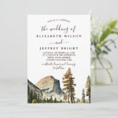 Waterverf Yosemite National Park Wedding Ca US Kaart (Staand voorkant)
