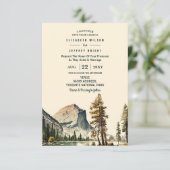 Waterverf Yosemite National Park Wedding Ca US Kaart (Staand voorkant)