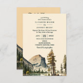 Waterverf Yosemite National Park Wedding Ca US Kaart (Voorkant / Achterkant)