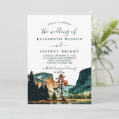 Waterverf Yosemite National Park Wedding Ca US Kaart (Staand voorkant)