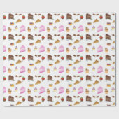 Waterverf Yummy Desserts Cadeaupapier (Vlak)