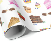 Waterverf Yummy Desserts Cadeaupapier (Rol Hoek)