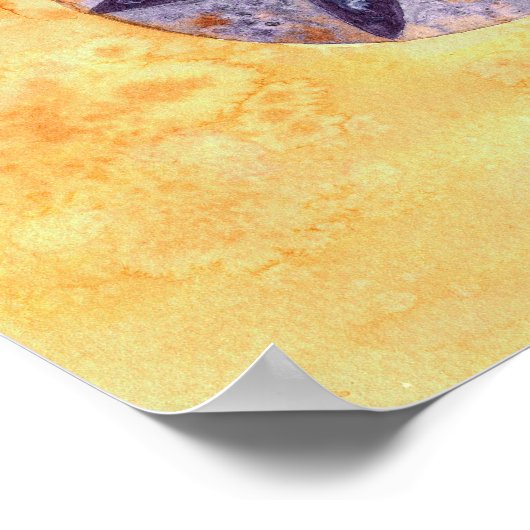 Waterverf Zaad van de muur Kunst Poster (Hoek)