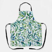Waterverf zacht bladbotanisch patroon schort (Voorkant)
