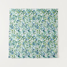 Waterverf zacht bladbotanisch patroon