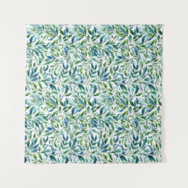 Waterverf zacht bladbotanisch patroon wandkleed