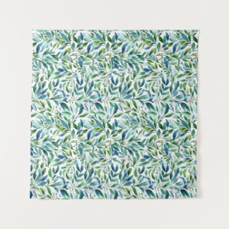 Waterverf zacht bladbotanisch patroon wandkleed