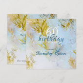 Waterverf Zacht Hemels Verjaardag Kaart (Voorkant / Achterkant)