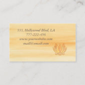 Waterverf zacht Lotusbloemelegant Visitekaartje (Achterkant)