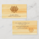 Waterverf zacht Lotusbloemelegant Visitekaartje (Voorkant / Achterkant)