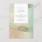 Waterverf Zacht paasstrand bruiloft Informatiekaartje (Voorkant)