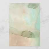 Waterverf Zacht paasstrand bruiloft Menu (Achterkant)