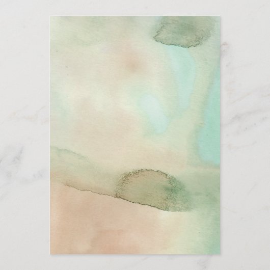 Waterverf Zacht paasstrand bruiloft Menu (Achterkant)