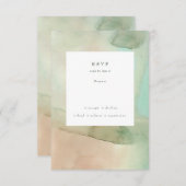 Waterverf Zacht paasstrand bruiloft RSVP Kaartje (Voorkant / Achterkant)