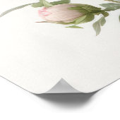 Waterverf Zacht Roze Perziken Plein Poster (Hoek)