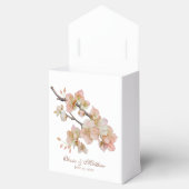 Waterverf zacht sinaasappel roze lentebloesems bedankdoosjes (Geopend)