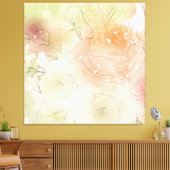 *~ Waterverf Zachte Bloemen AP10 Etherische Bloeme Canvas Afdruk (Insitu (Woonkamer))