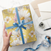Waterverf Zachte Gele Madeliefje Witte Bloemmotief