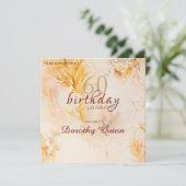 Waterverf Zachte Herfstbladeren Verjaardag Kaart (Staand voorkant)