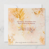 Waterverf Zachte Herfstbladeren Verjaardag Kaart (Achterkant)