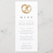 Waterverf Zachte Pretzel Bruiloft Menu (Voorkant)