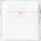 Waterverf Zachte Roze Harde Wart Happy Valentines  Ronde Sticker (Tas)